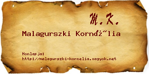 Malagurszki Kornélia névjegykártya